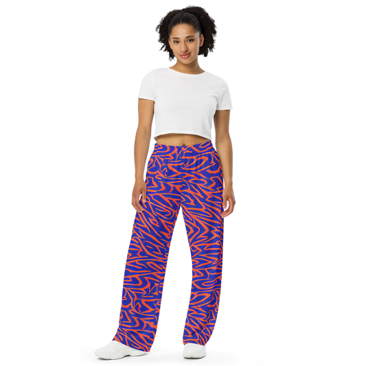 Wide-Leg Pants - Sapphire Swirl