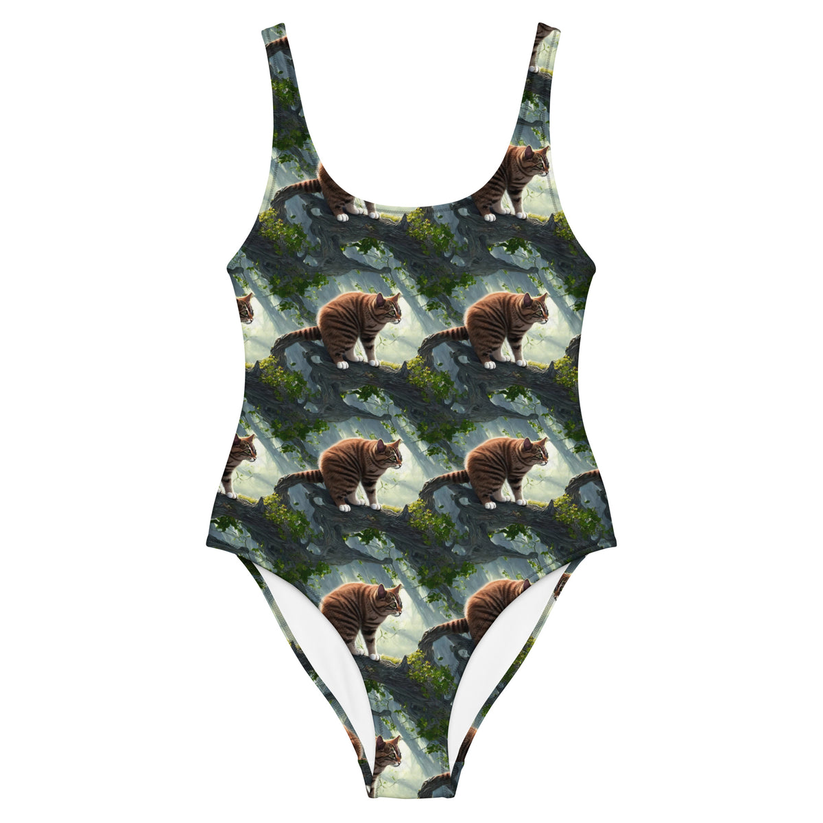One-Piece Swimsuit - Whiskered Enigma
