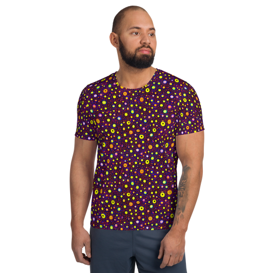 Men's Athletic T-Shirt - Cosmic Dotscape