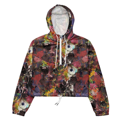 Women's Cropped Windbreaker - Riot of Rhythm