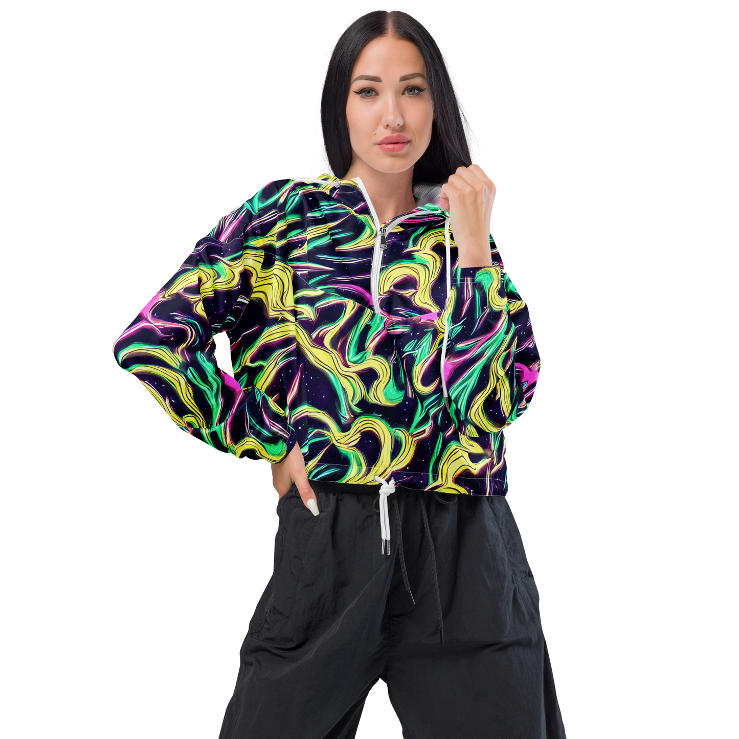 Women's Cropped Windbreaker - Casson's Whirl