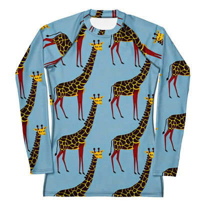 Women's Rash Guard - Giraffe Groove