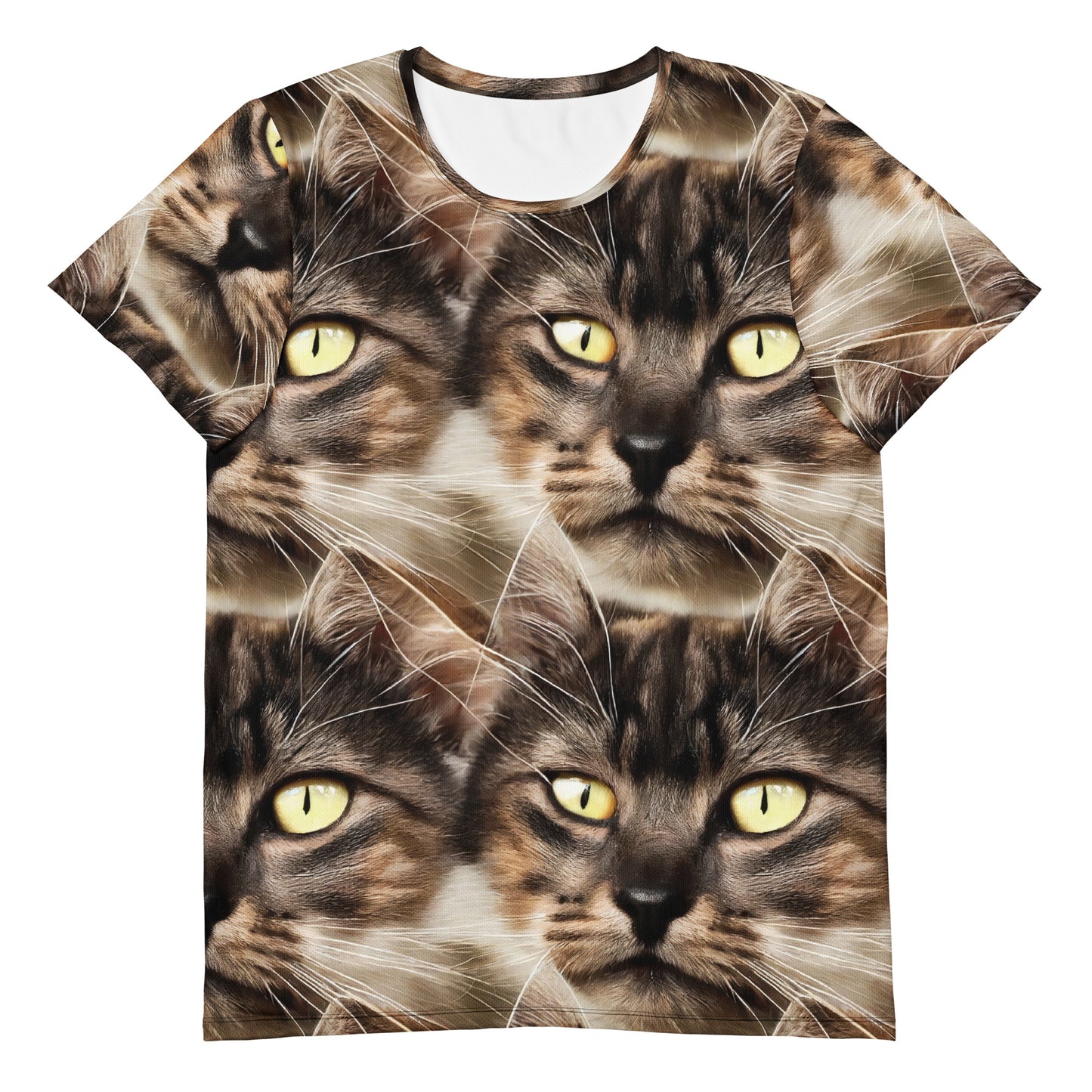 Men's Athletic T-Shirt - Feline Reverie
