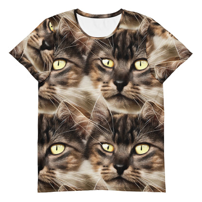 Men's Athletic T-Shirt - Feline Reverie