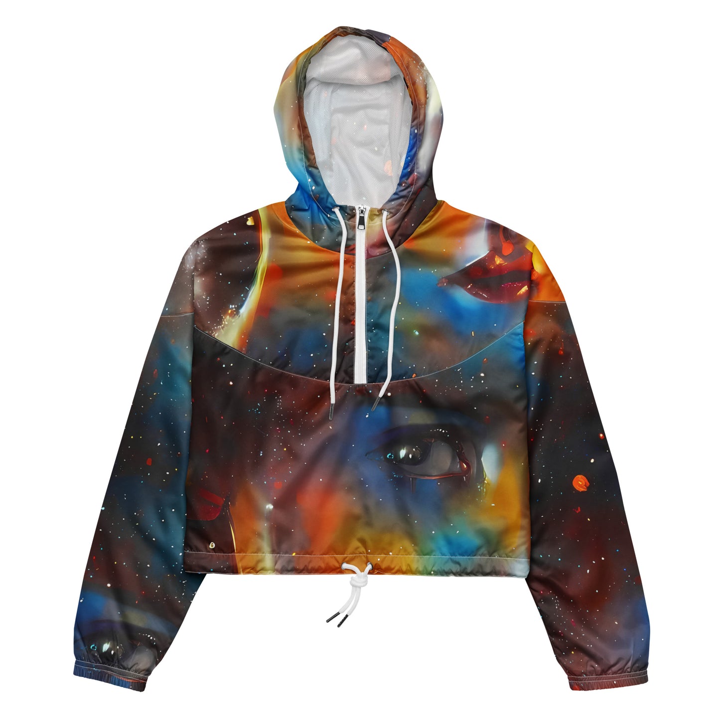 Women's Cropped Windbreaker - Celestial Vogue