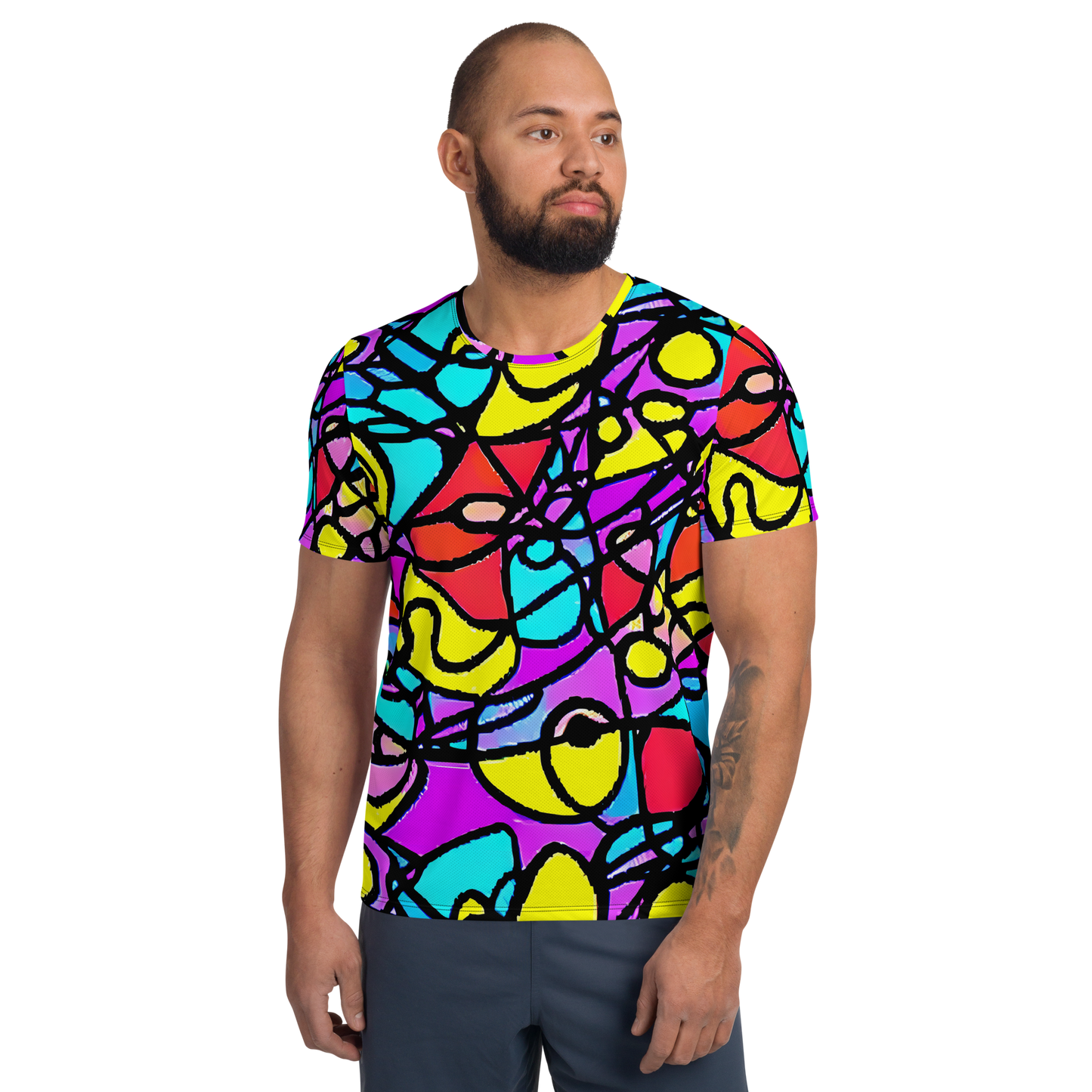 Men's Athletic T-Shirt - Radiant Chaos