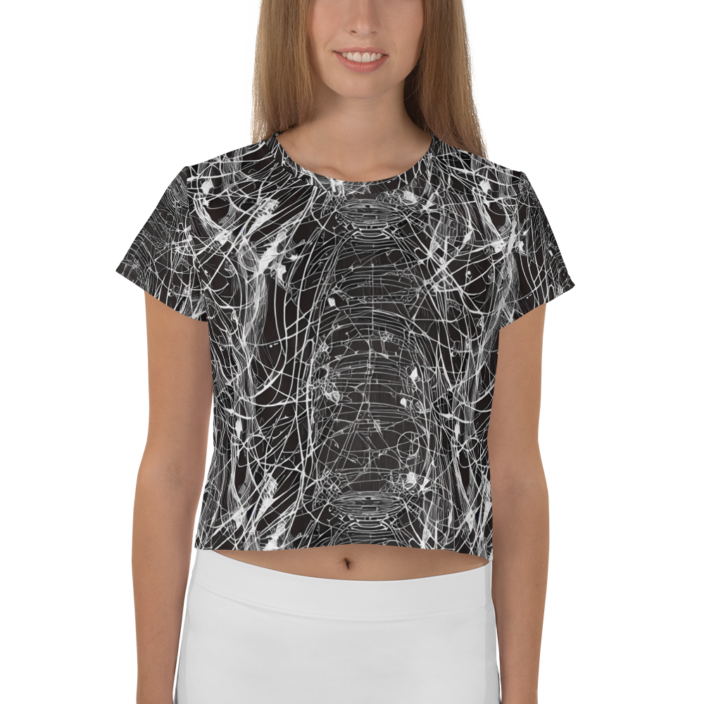 Women's Crop Tee - Cyber Lattice