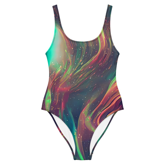 One-Piece Swimsuit - Temple Wave