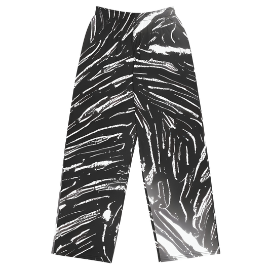 Wide-Leg Pants - Silver Swirl