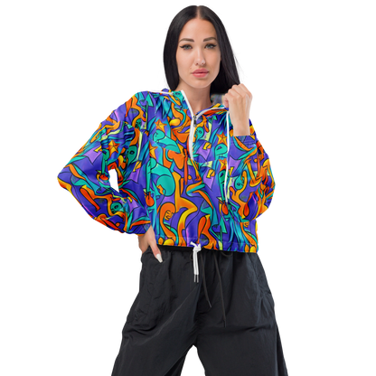 Women's Cropped Windbreaker - Surreal Movements