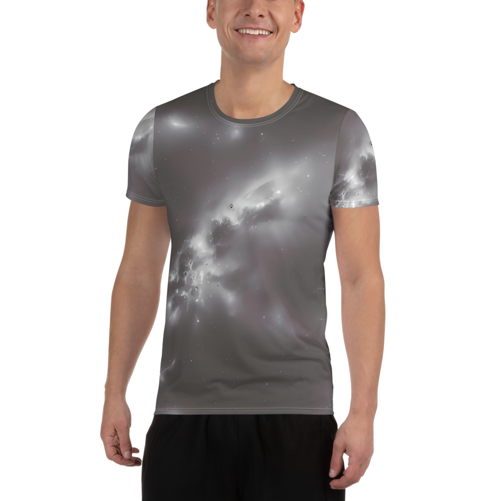 Men's Athletic T-Shirt - Silver Nebula