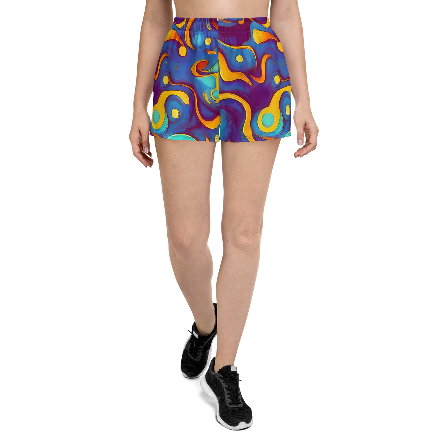 Women’s Athletic Shorts - Pelton Swirl