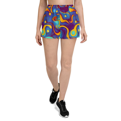 Women’s Athletic Shorts - Pelton Swirl