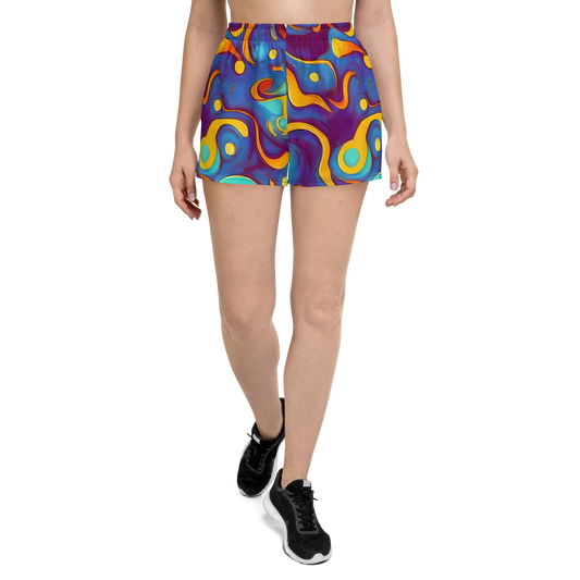 Women’s Athletic Shorts - Pelton Swirl