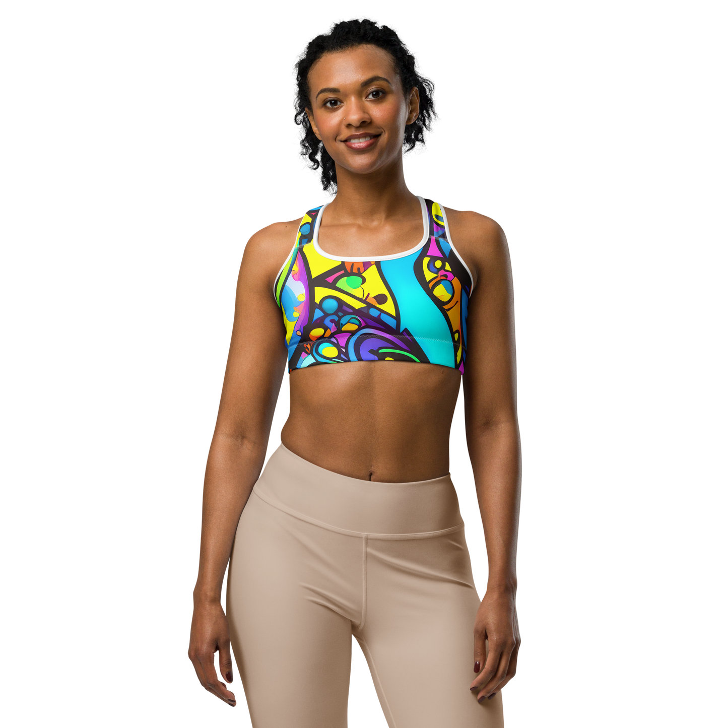 Sports Bra - Kaleidoscopic Flow