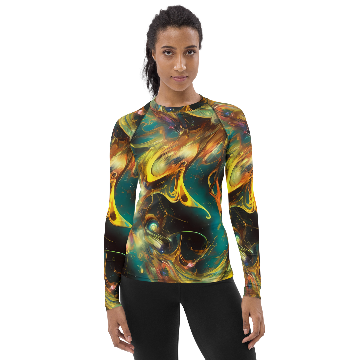 Women's Rash Guard - Elegant Whirl