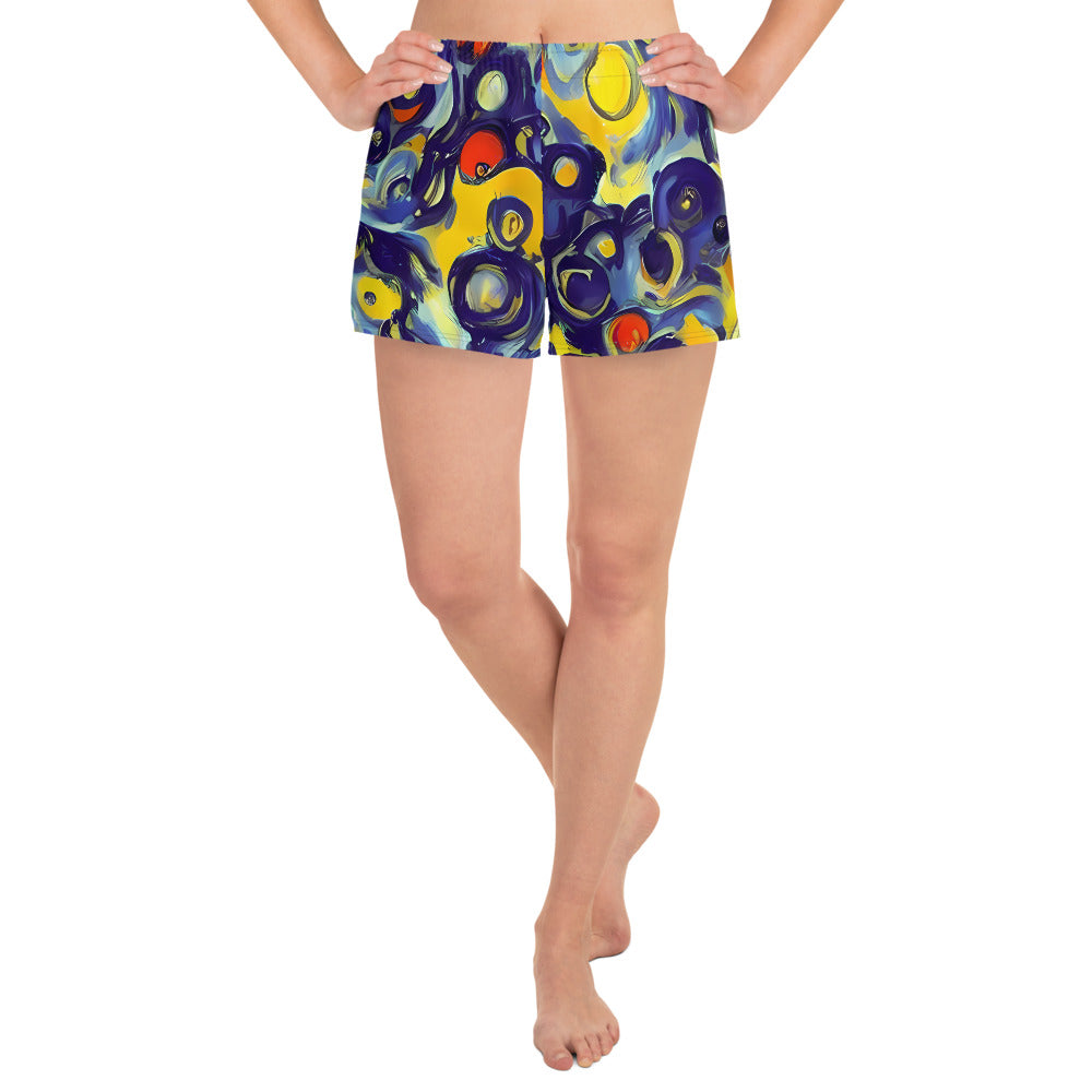 Women’s Athletic Shorts - Dynamic Doodles