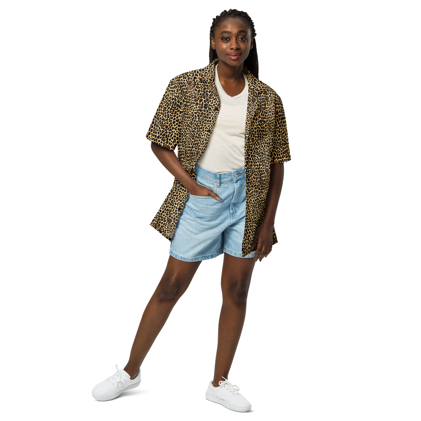 Button Shirt - Cheetah Mosaic