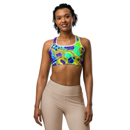 Sports Bra - Neon Jungle Rhapsody