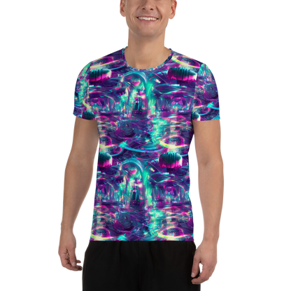 Men's Athletic T-Shirt - Synthwave Surge