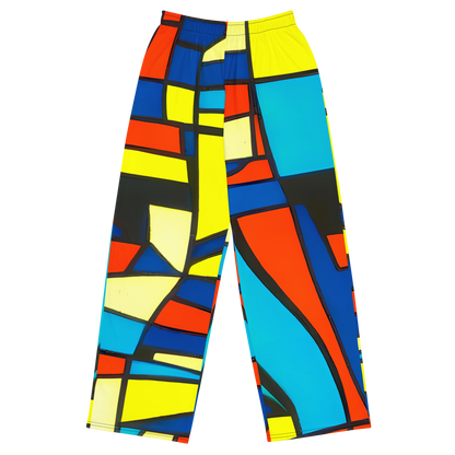 Wide-Leg Pants - Neon Fractals