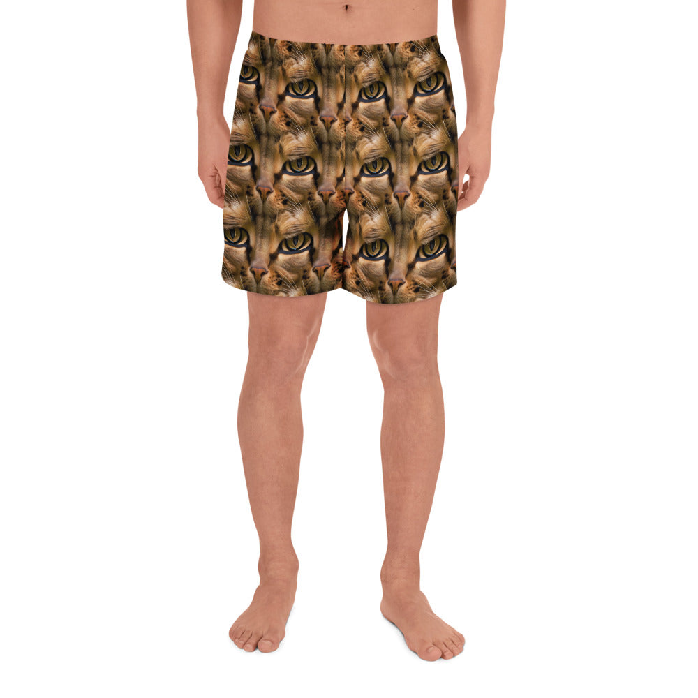Athletic Long Shorts - Feline Whisper
