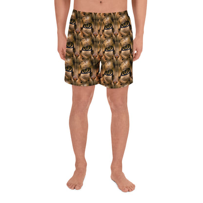 Athletic Long Shorts - Feline Whisper