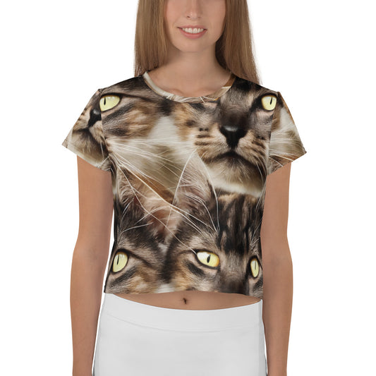 Crop Tee - Feline Reverie