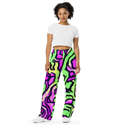 Wide-Leg Pants - Mintchine Maze