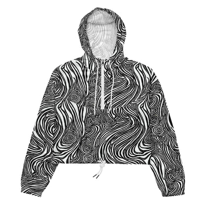 Women's Cropped Windbreaker - Tidal Tangle