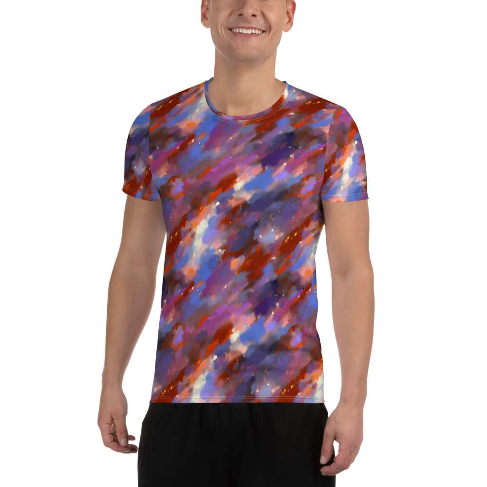Men's Athletic T-Shirt - Celestial Brushstroke