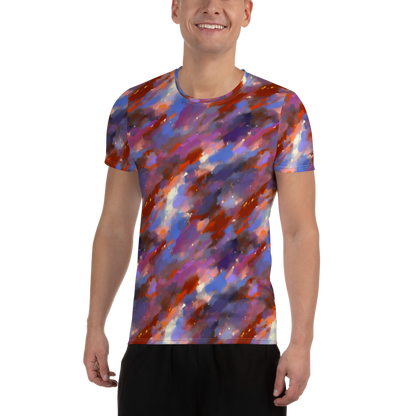 Men's Athletic T-Shirt - Celestial Brushstroke