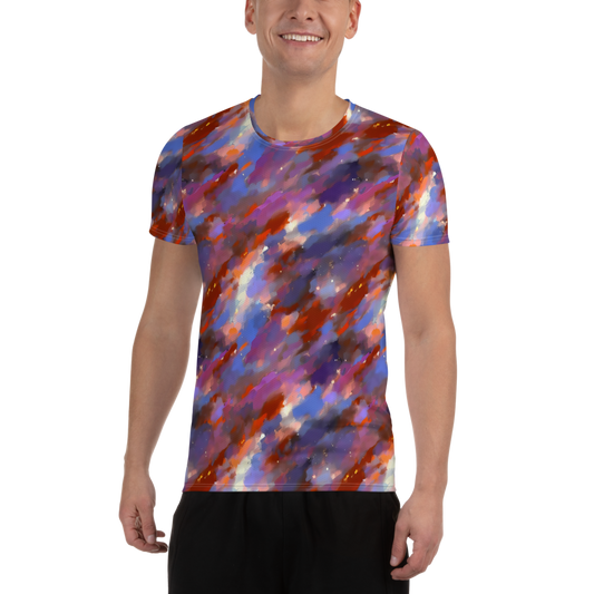 Men's Athletic T-Shirt - Celestial Brushstroke