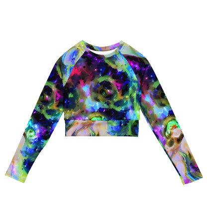 Long Sleeve Crop Top - Fantasy Spiral