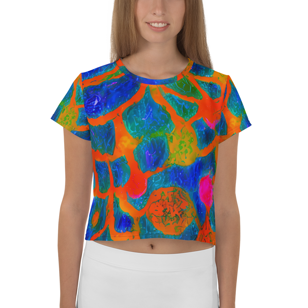 Women's Crop Tee - Vibrant Mosaic