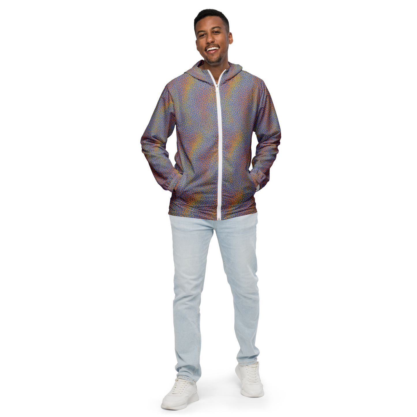 Men's Windbreaker - Martian Gridlock