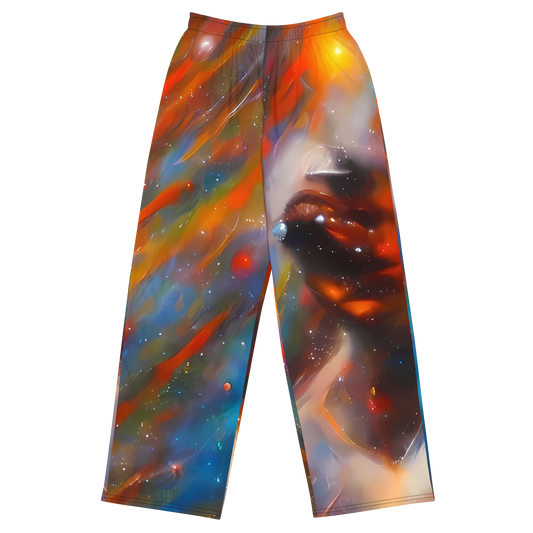 Wide-Leg Pants - Painterly Void