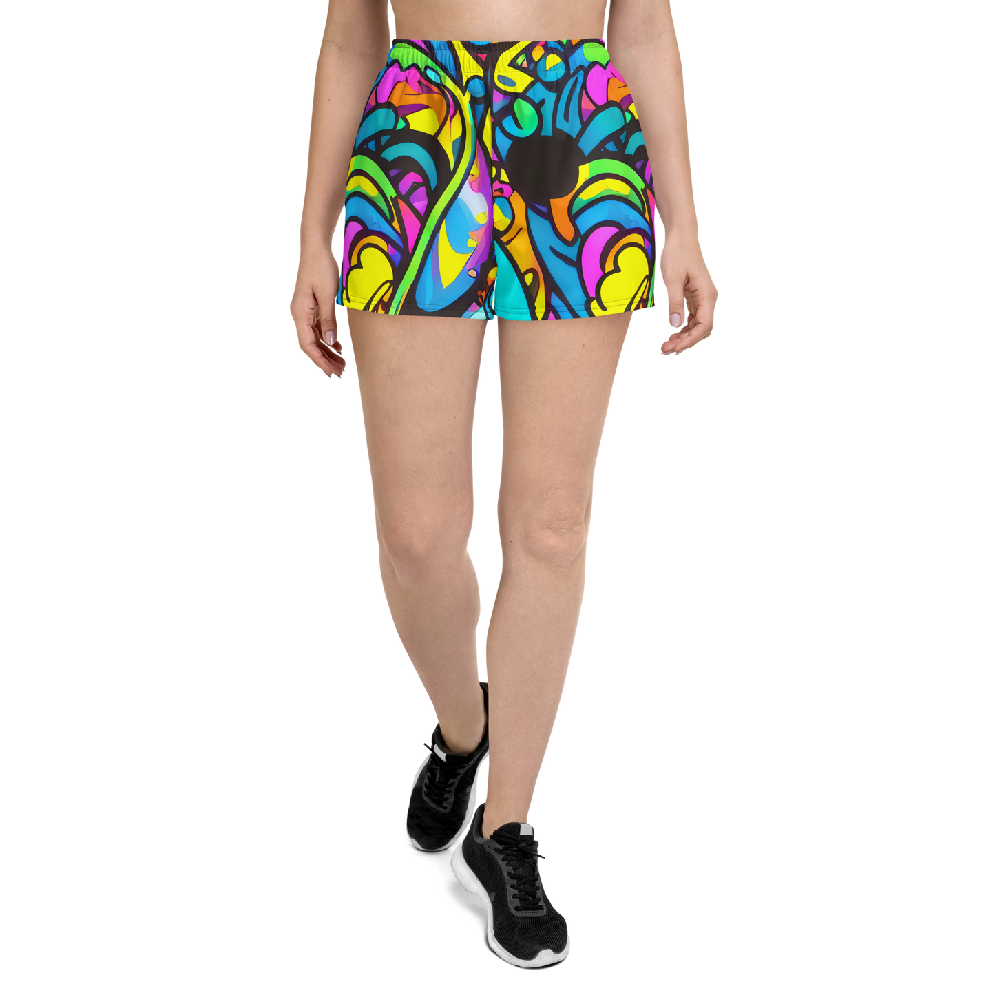 Women’s Athletic Shorts - Kaleidoscopic Flow