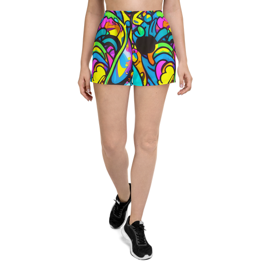 Women’s Athletic Shorts - Kaleidoscopic Flow