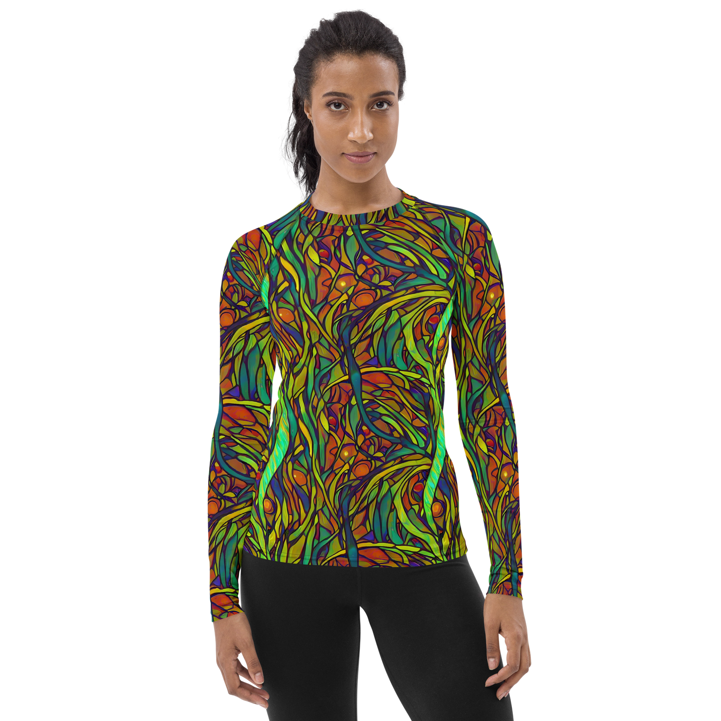 Women's Rash Guard - Cosmic Garden