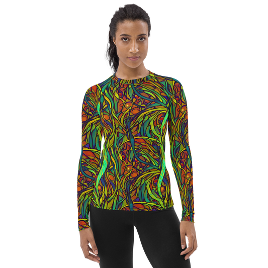 Women's Rash Guard - Cosmic Garden