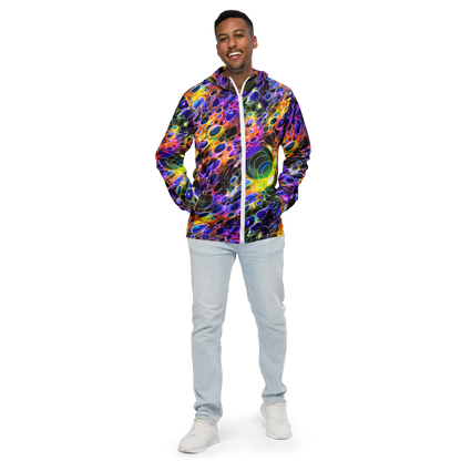 Men's Windbreaker - Neon Orbits