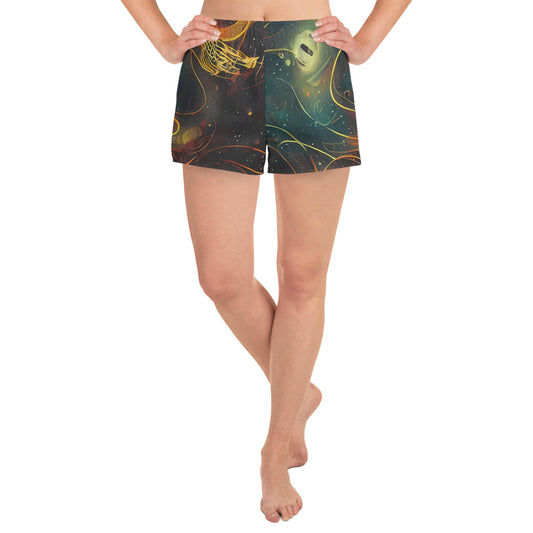 Women’s Athletic Shorts - Templesmith Twirl