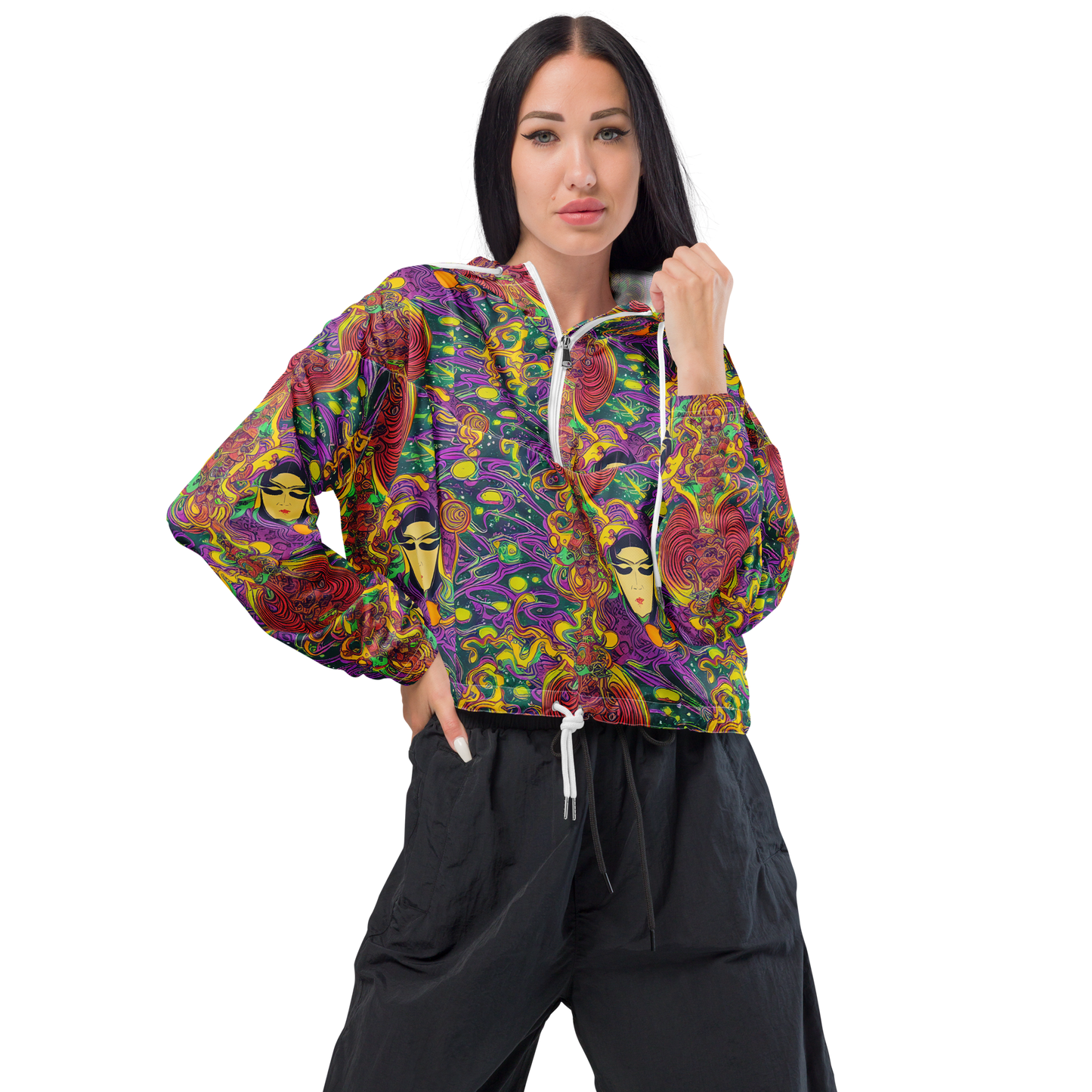 Women's Cropped Windbreaker - Odyssey in Color