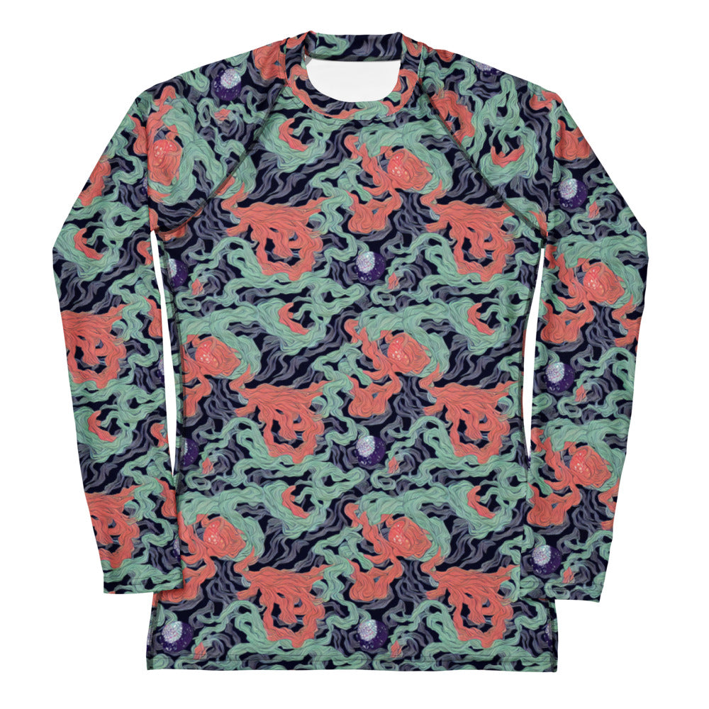 Women's Rash Guard - Cosmic Coral
