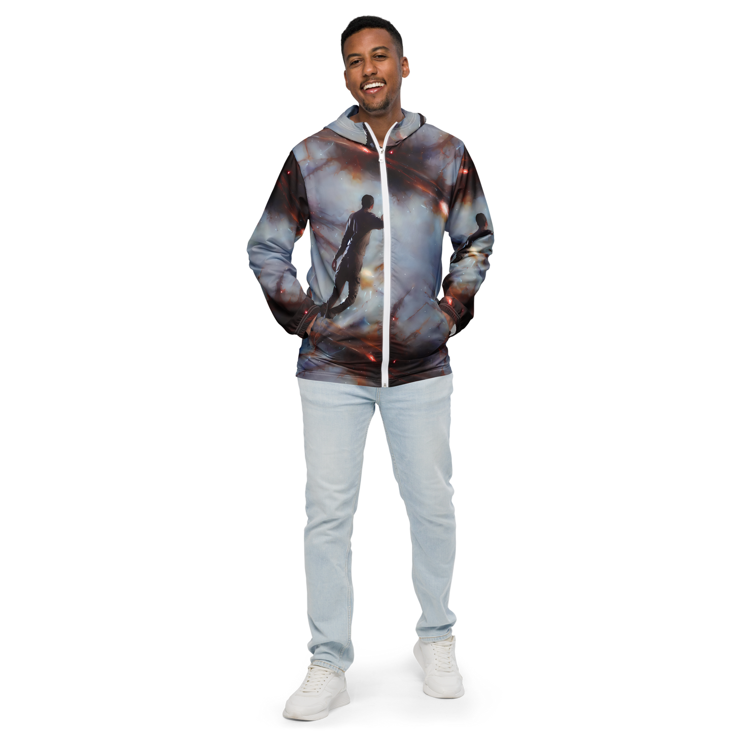 Men's Windbreaker - Impressionist Void