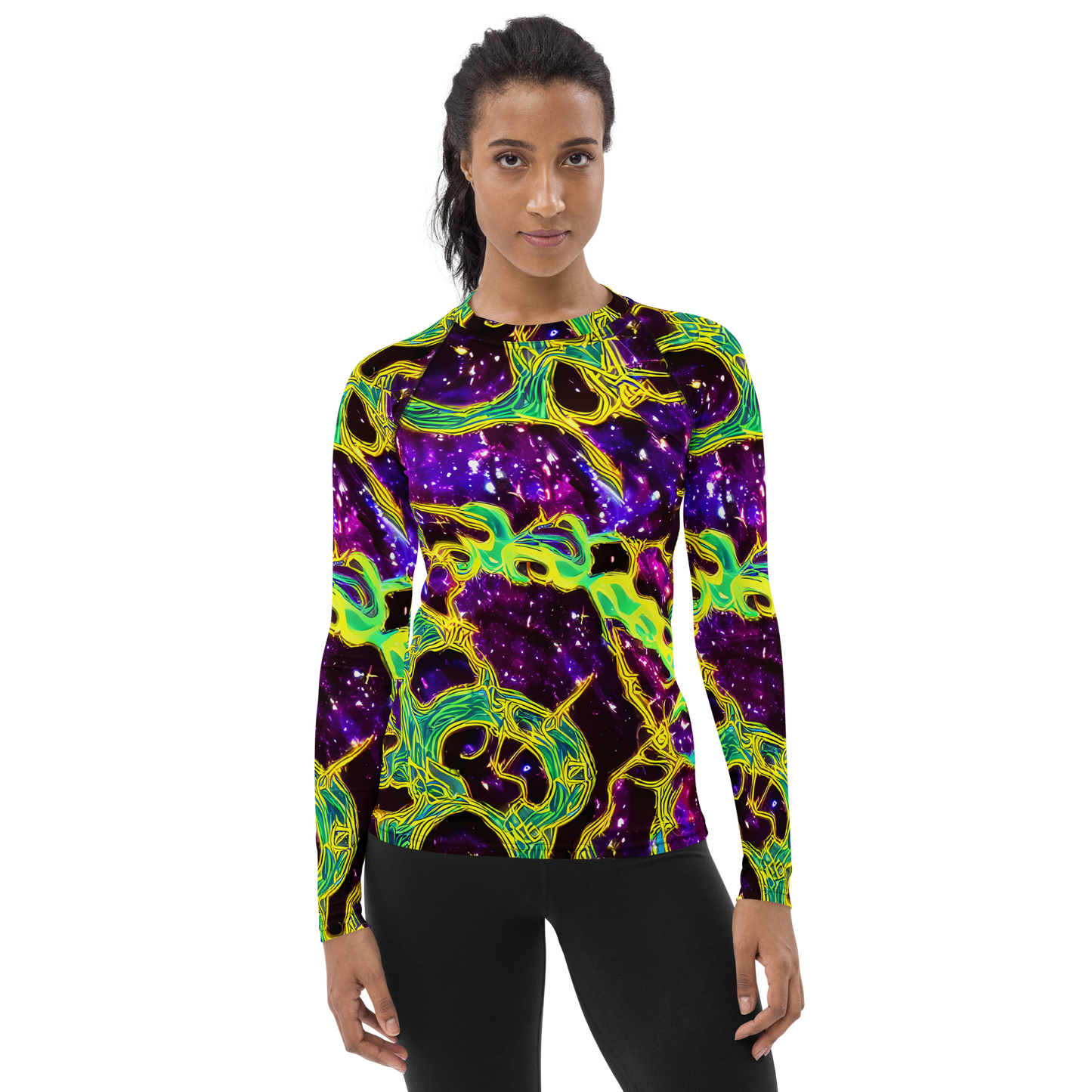 Women's Rash Guard - Galactic Web