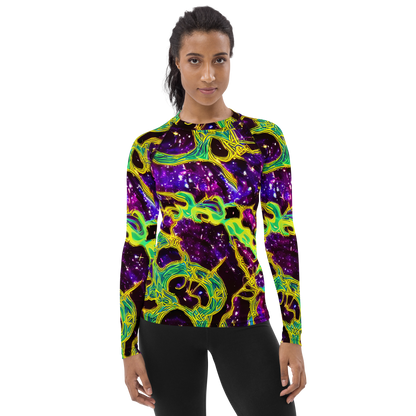 Women's Rash Guard - Galactic Web