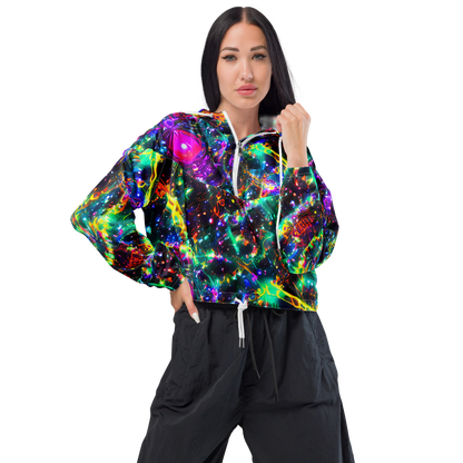 Women's Cropped Windbreaker - Blythe Nebula