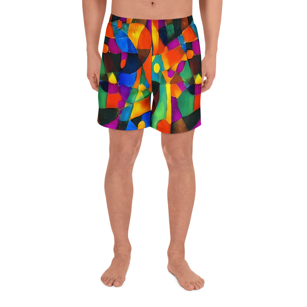 Men's Athletic Shorts - Galactic Jigsaw